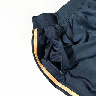 00's adidas ブラック×オレンジ ドローコード トラック パンツ