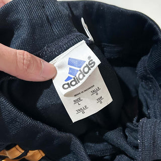 00's adidas ブラック×オレンジ ドローコード トラック パンツ