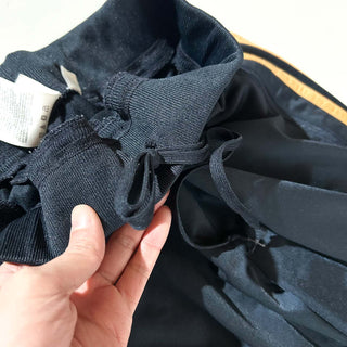 00's adidas ブラック×オレンジ ドローコード トラック パンツ