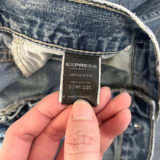 00's express ボロ ワイドストレート デニム パンツ