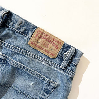 00's express ボロ ワイドストレート デニム パンツ