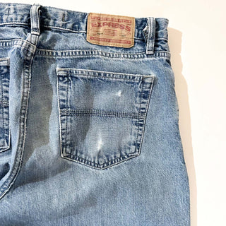 00's express ボロ ワイドストレート デニム パンツ