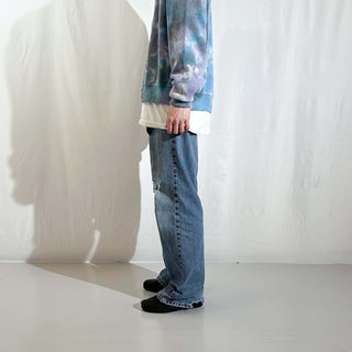 00's express ボロ ワイドストレート デニム パンツ