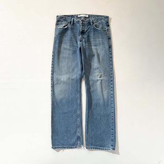 00's express ボロ ワイドストレート デニム パンツ
