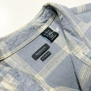 00's van heusen リネン×レーヨン チェック S/Sシャツ