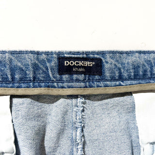 90's "Dominican Republic" DOCKERS 2タック デニム スラックス
