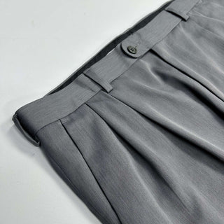 00's PERRY ELLIS PORTFOLIO 2タック ワイドスラックス(グレー)