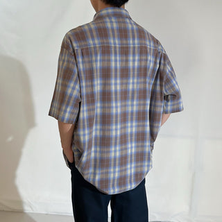 00's NIKE ACG オンブレ風 チェック レギュラーカラー S/Sシャツ