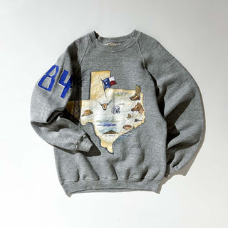 80's HandPainted ハンドペイント 馬 アニマル プリント スウェット シャツ