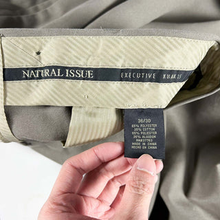 90's～00's NATURAL ISSUE EXECUTIVE KHAKIS カーキ 2タック ワイド スラックス