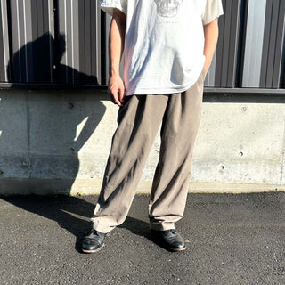 90's～00's NATURAL ISSUE EXECUTIVE KHAKIS カーキ 2タック ワイド スラックス