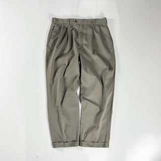90's～00's NATURAL ISSUE EXECUTIVE KHAKIS カーキ 2タック ワイド スラックス