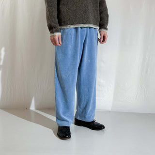 90's～00's Pacer by karen scott パステルブルー ベロア ワイド イージー パンツ