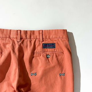 90's～ NORTHSHORE オレンジ 総柄 リボン コットン チノ パンツ