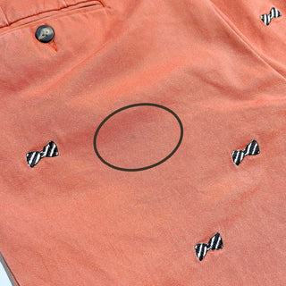 90's～ NORTHSHORE オレンジ 総柄 リボン コットン チノ パンツ