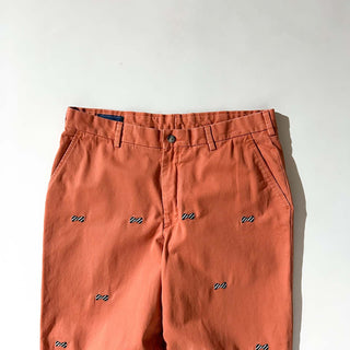 90's～ NORTHSHORE オレンジ 総柄 リボン コットン チノ パンツ