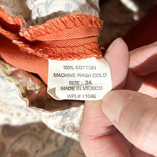 90's～ NORTHSHORE オレンジ 総柄 リボン コットン チノ パンツ