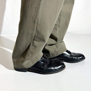 90's～ OLD RALPH LAUREN "PROSPECT PANT" カーキ ワイド チノ パンツ