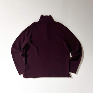 90's～ OLD Ralph Lauren ワインレッド ハーフジップ ニット セーター