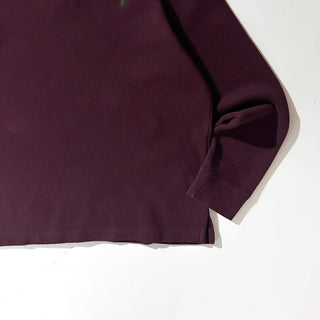 90's～ OLD Ralph Lauren ワインレッド ハーフジップ ニット セーター