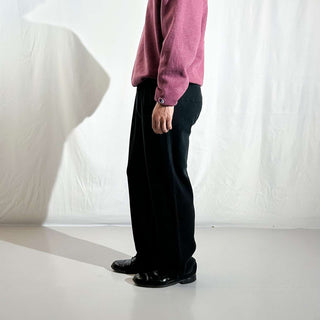 90's～ Ralph Lauren ブラック ドローコード サーマル パンツ