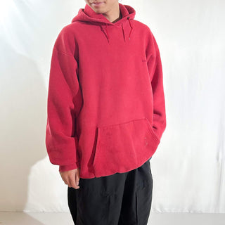 90's "made in USA" Carhartt ヘビーウェイト リバースウィーブタイプ ワンポイント スウェット パーカ