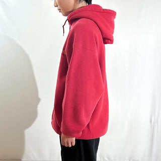 90's "made in USA" Carhartt ヘビーウェイト リバースウィーブタイプ ワンポイント スウェット パーカ