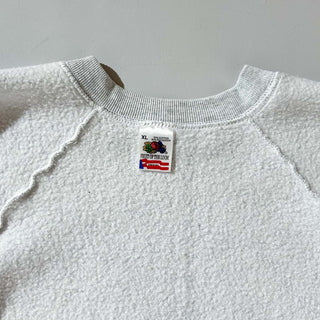 90's "made in USA" FRUIT OF THE LOOM リバーシブル アニマル メッセージ プリント スウェット シャツ
