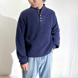 90's "made in USA" Lands' End コットン ジープ ニット セーター