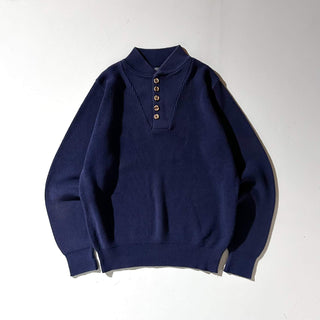 90's "made in USA" Lands' End コットン ジープ ニット セーター