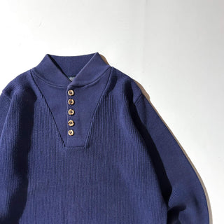 90's "made in USA" Lands' End コットン ジープ ニット セーター