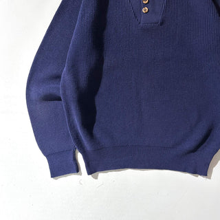 90's "made in USA" Lands' End コットン ジープ ニット セーター