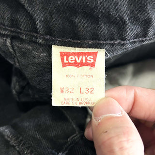 90's "made in USA" Levi's 505 ブラックデニム パンツ(32×32)