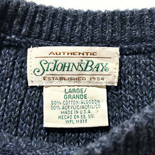 90's "made in USA" St. John's Bay 短丈 メランジ コットン ニット セーター
