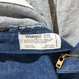 90's "MADE IN USA" Wrangler "濃紺" 936DEN ワンウォッシュ ストレート デニム パンツ