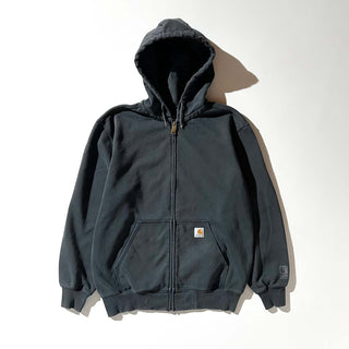 Carhartt "rain defender" ブラック フルジップ スウェット パーカ