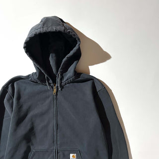 Carhartt "rain defender" ブラック フルジップ スウェット パーカ