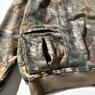 DEWALT 裏サーマル リアルツリーカモ ダブルフェイス フルジップ スウェット パーカ