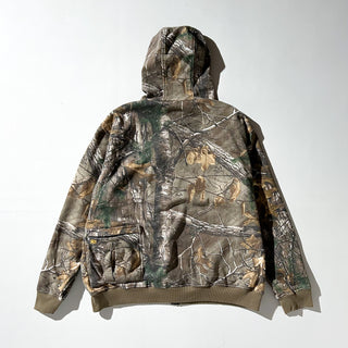 DEWALT 裏サーマル リアルツリーカモ ダブルフェイス フルジップ スウェット パーカ