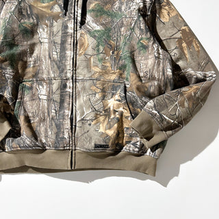 DEWALT 裏サーマル リアルツリーカモ ダブルフェイス フルジップ スウェット パーカ