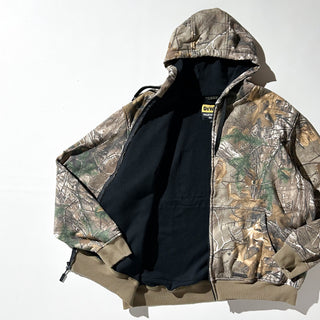 DEWALT 裏サーマル リアルツリーカモ ダブルフェイス フルジップ スウェット パーカ