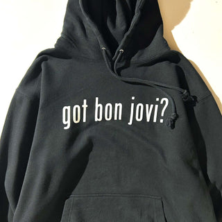 90's～00's "got bon jovi ?" メッセージ スウェット パーカ