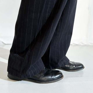 00's Structure "極太" ピンストライプ ワイド スラックス