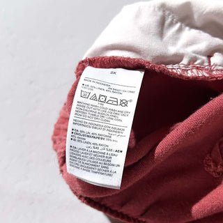 00's OLD NAVY リネン×レーヨン ドローコード イージー パンツ(コーラルピンク)