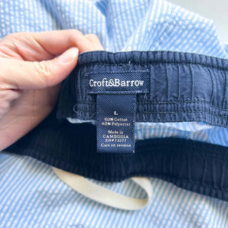 00's Croft＆Barrow シアサッカー ドローコード ワイド イージー パンツ