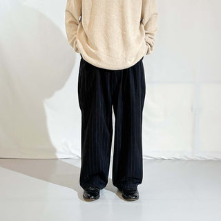 00's Structure "極太" ピンストライプ ワイド スラックス