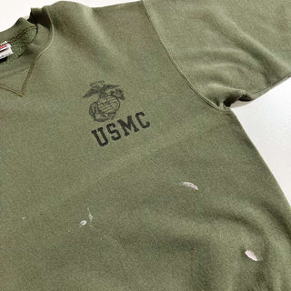 90's "made in USA" SOFEE "USMC" ワンポイント プリント スウェット シャツ