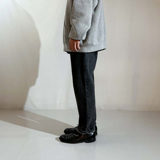 00's LANDS' END "先染め" ブラック デニム パンツ