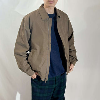 00's PERRY ELLIS PORTFOLIO ブラウン ピーチスキン セーリング ジャケット
