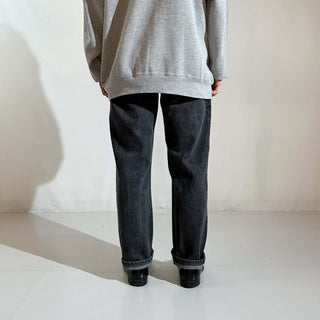 00's LANDS' END "先染め" ブラック デニム パンツ